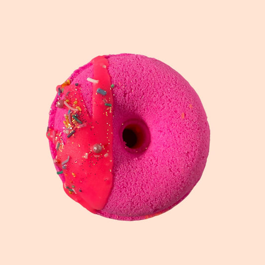 Raspberry Cream Donut Bath Bombs