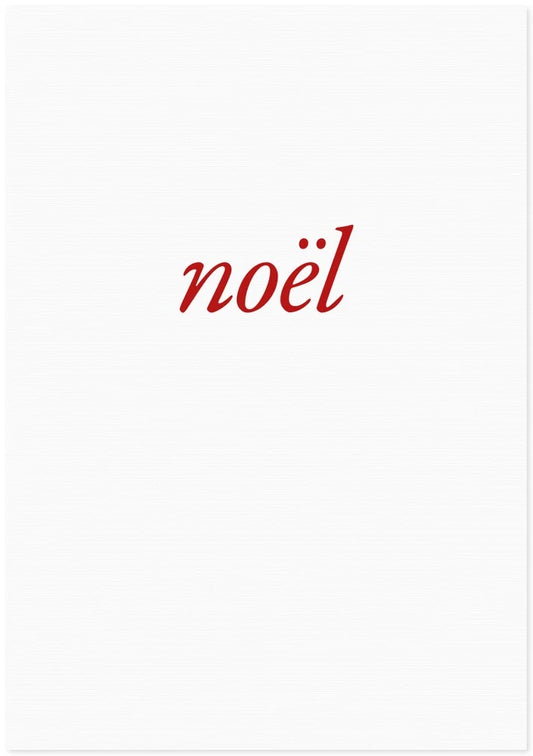 Letter Press Card - Red Noel Small
