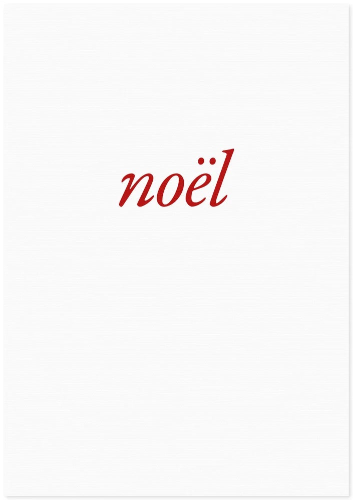 Letter Press Card - Red Noel Small