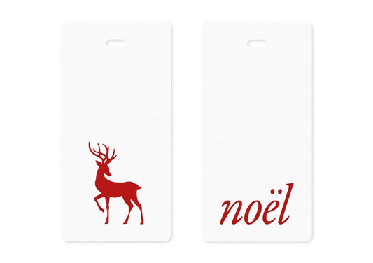 Letter Press Card - Noel Gift Tag and Reindeer