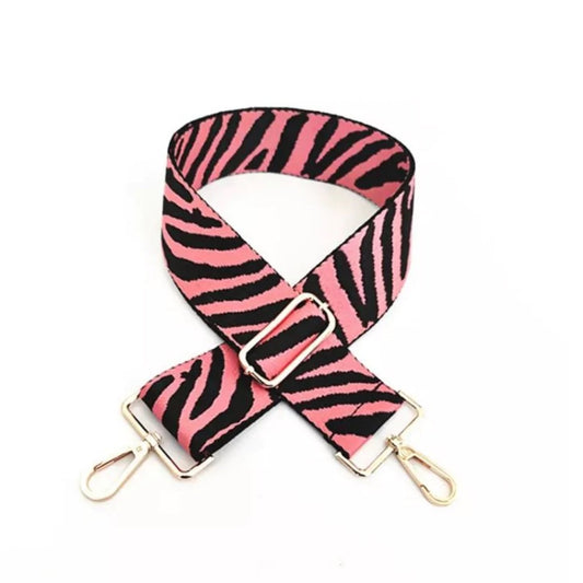 Zebra Bag Strap - Pink