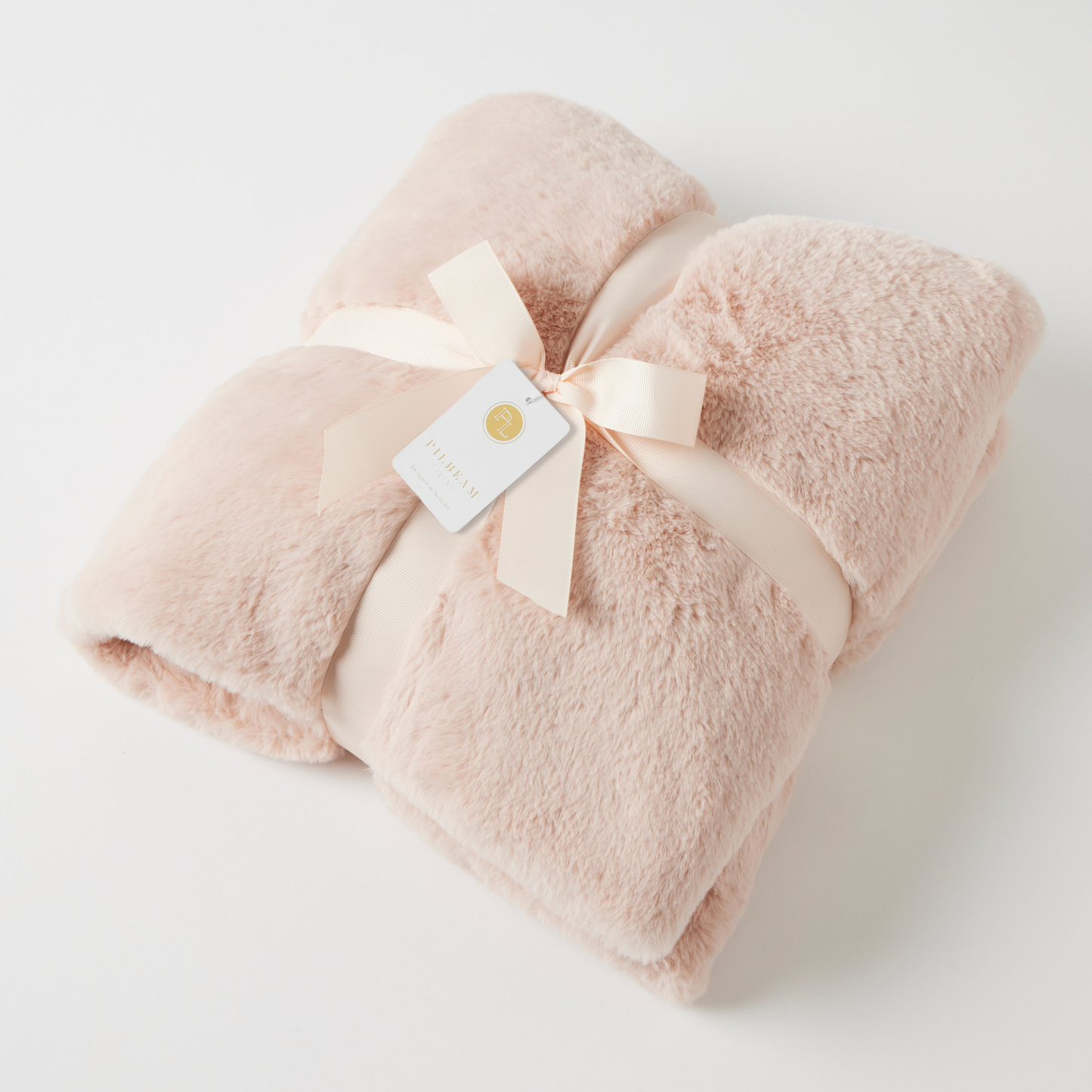 MUSE FAUX FUR THROW – DUSTY PINK