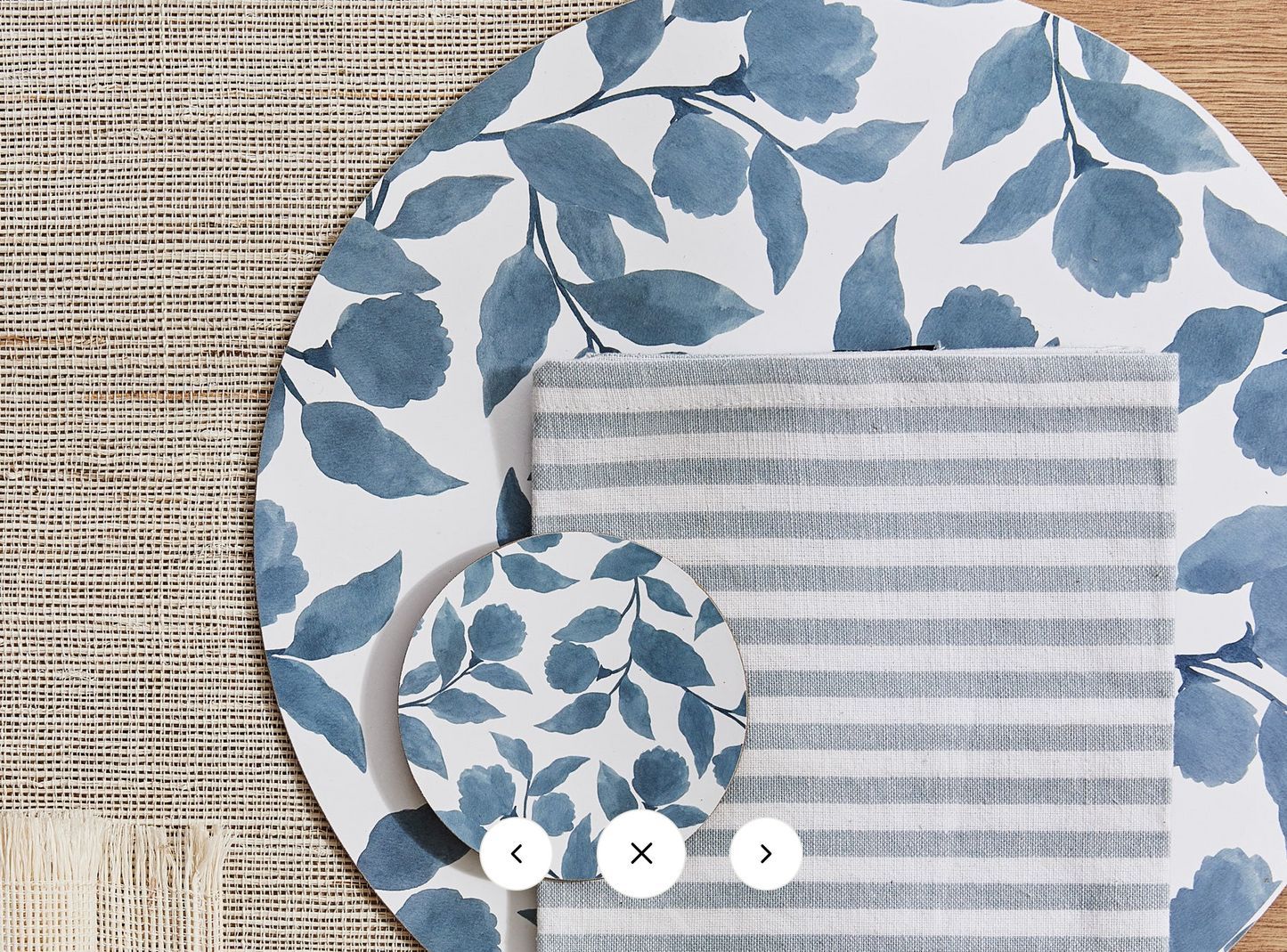 Place Mats - Riviera Blue Round