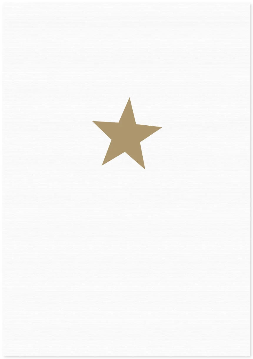 Letter Press Card - Small Star