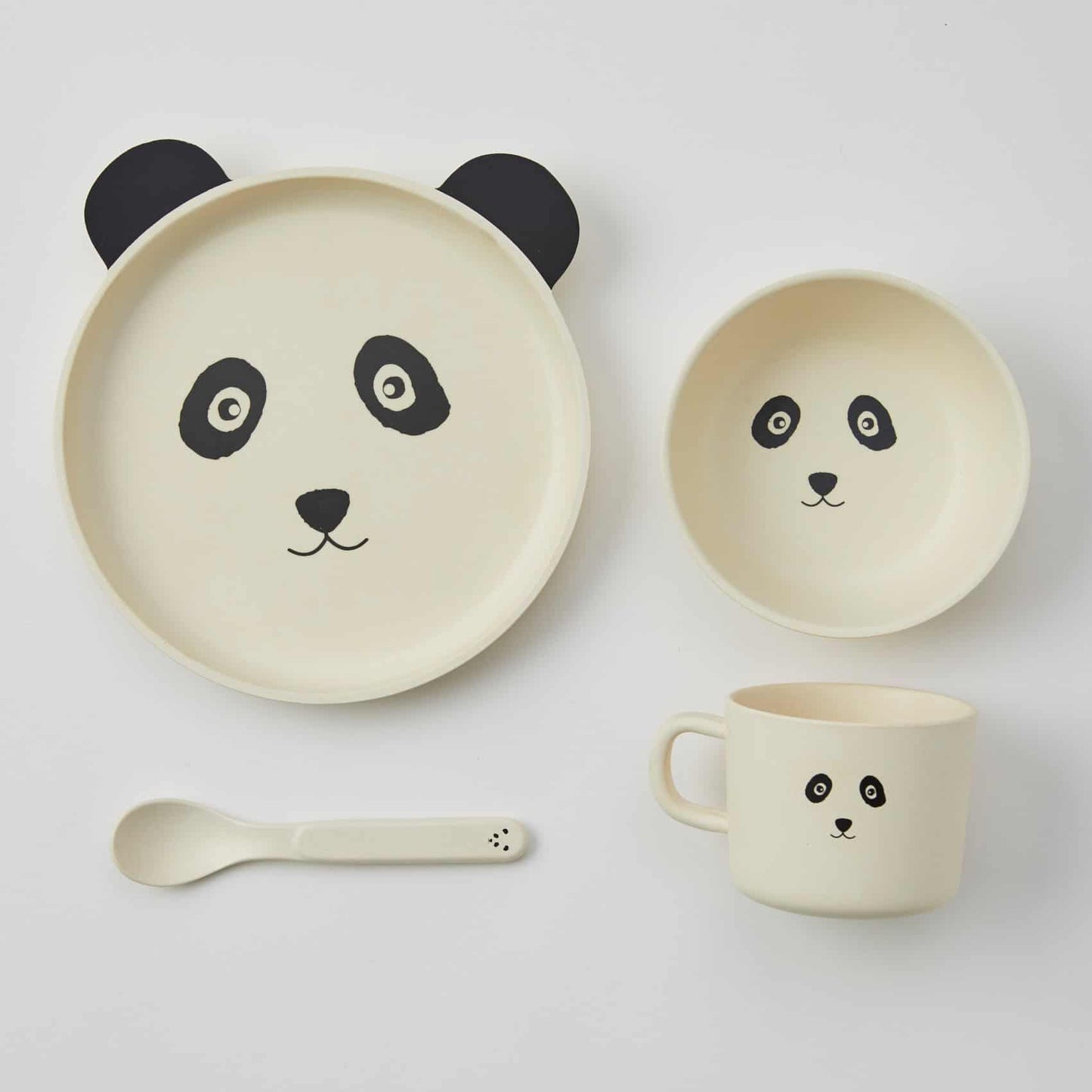 ANIMAL FACES BAMBOO 4PC DINNER SETS