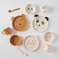 ANIMAL FACES BAMBOO 4PC DINNER SETS