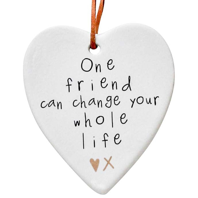 Friend Life Ceramic Hanging Heart