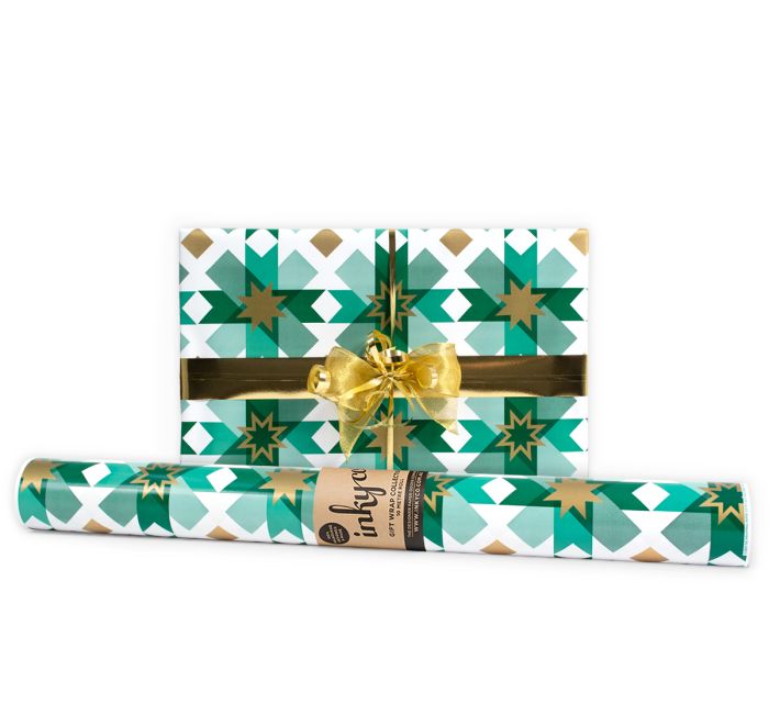 Green Southern Star Wrapping Paper Roll