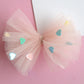 Tulle Heart Confetti Bow